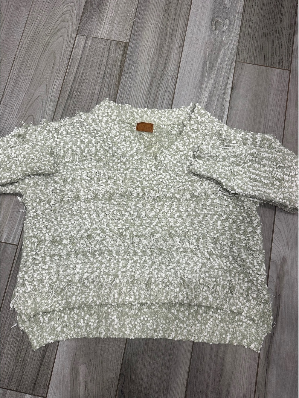 POL Women's Textured Pullover Sweater Medium